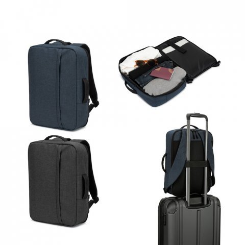 NIAMEY. Sac &agrave; dos pour ordinateur portable 15,6" en polyester recycl&eacute; 300D haute densit&eacute;