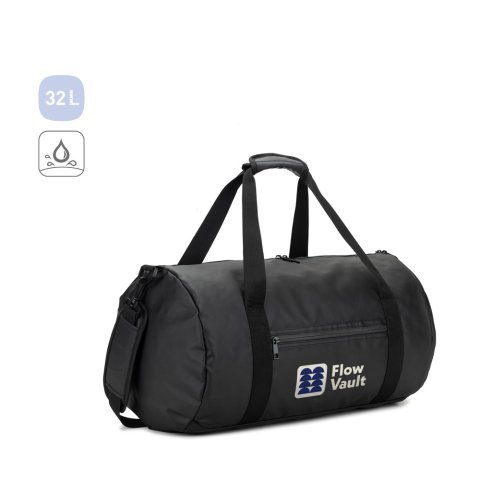 OSASCO SPORT. Sylinderformet sportsveske i h&oslash;ydensitets 600D resirkulert polyester med sidelommer for sko