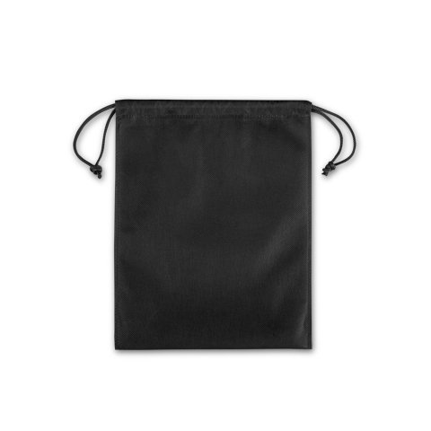 GIFT BAG M. Mellemstor non-woven pose (60 g/m&sup2;) varmeforseglet - Sort