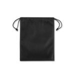 GIFT BAG M. Mellemstor non-woven pose (60 g/m&sup2;) varmeforseglet - Sort