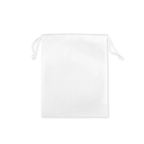 GIFT BAG M. Mellemstor non-woven pose (60 g/m&sup2;) varmeforseglet - Hvid