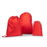 GIFT BAG L. Stor varmeforseglet non-woven pose (60 g/m&sup2;) - R&oslash;d 
