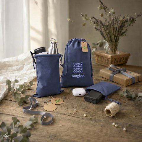 GIFT BAG L. Stor varmeforseglet non-woven pose (60 g/m&sup2;)