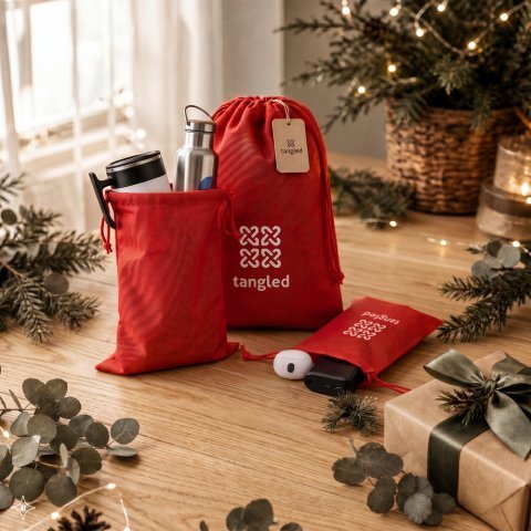 GIFT BAG L. Stor varmeforseglet non-woven pose (60 g/m&sup2;)