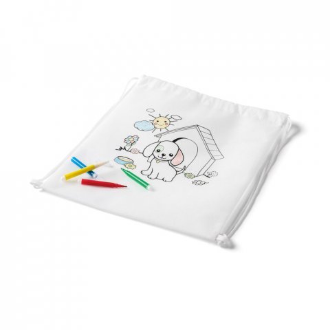 DRAWS. sn&oslash;repose for b&oslash;rn med mal selv print (80 g/m&sup2;) - Hvid