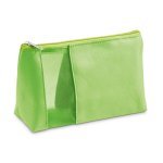 ANNIE. Necessaire em microfibra e rede - Verde claro