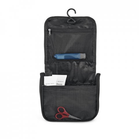 WILLIS. Mikrofiber kosmetik taske med flere lommer - Sort