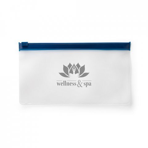 INGRID. Sacchetto multiuso in EVA con chiusura a cursore colorata - Blu