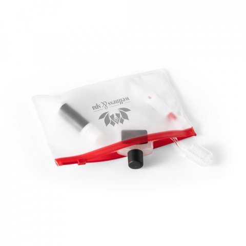 INGRID. Sacchetto multiuso in EVA con chiusura a cursore colorata - Rosso