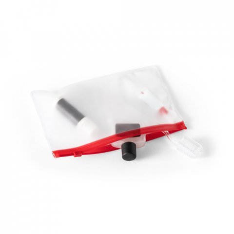 INGRID. Sacchetto multiuso in EVA con chiusura a cursore colorata - Rosso