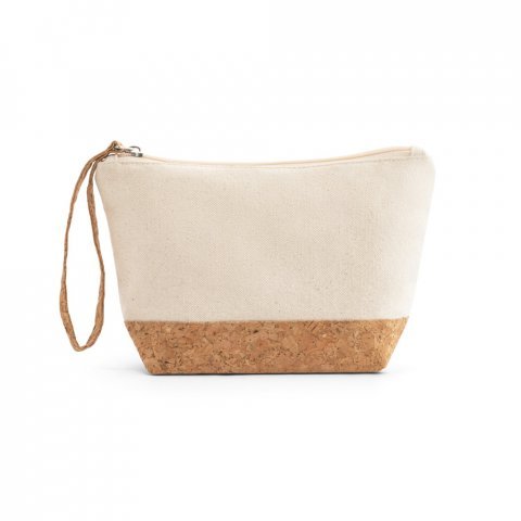 BLANCHETT. Toalettmappe i 100 % bomull og kork - Lys naturell 