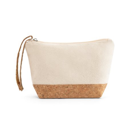 BLANCHETT. Trousse de toilette 100% coton et li&egrave;ge - Naturel clair