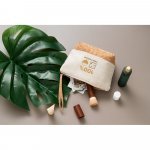 BLANCHETT. Toalettmappe i 100 % bomull og kork