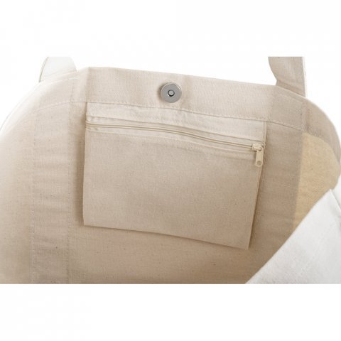 VILLE. Canvasp&aring;sei 100 % bomull med fram- och innerficka (280 g/m&sup2;) - Ljus naturf&auml;rg