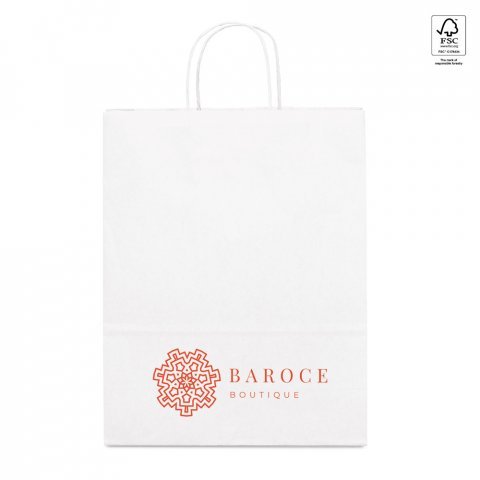 CABAZON. Paperikassi (90 g/m&sup2;) - Valkoinen