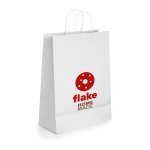 GRANT. Tragetasche aus Kraftpapier (100 g/m&sup2;) - Wei&szlig;