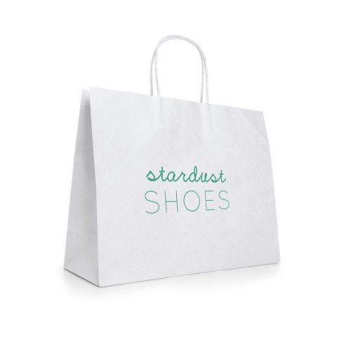 KELLY. Papir kraftpose (100 g/m&sup2;) - Hvit