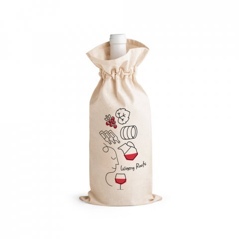 JEROME. 100% pamučna torba za fla&scaron;u (180 g/m&sup2;) - Natural