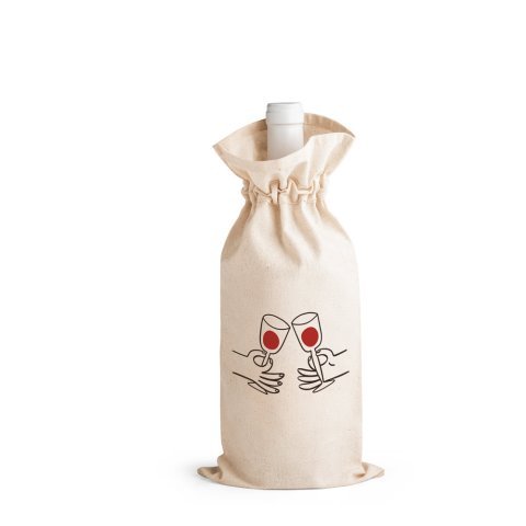 JEROME. Borsa per bottiglia in cotone 100% (180 g/m&sup2;)