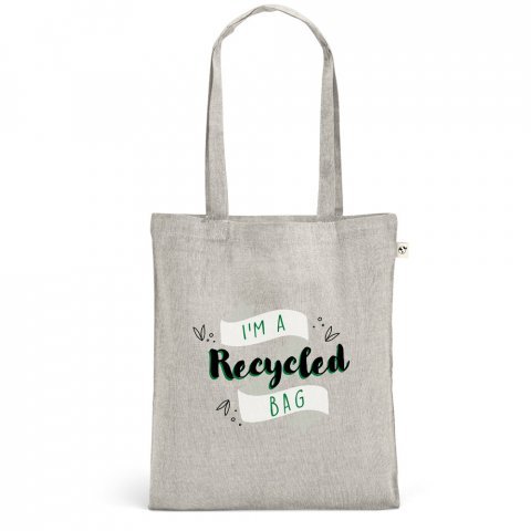 RYNEK. Ta&scaron;ka z recyklovanej bavlny (70 %), polyester (30 % rPET) (140 g/m&sup2;) - Svetlo&scaron;ed&aacute;