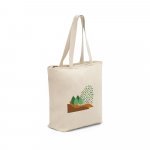 HACKNEY. Bolsa de algod&oacute;n 100% con cremallera (280 g/m&sup2;) - Natural claro