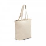 HACKNEY. Bolsa de algod&oacute;n 100% con cremallera (280 g/m&sup2;) - Natural claro