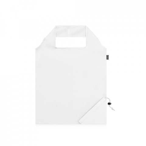 BEIRA. Sammenleggbar pose i 190T resirkulert polyester (100 % rPET) - Hvit