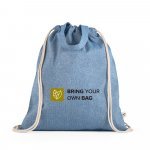 RISSANI. Мешка с рециклиран памук (70%) и полиестер (30% rPET) (140 гр/м&sup2;) - Син