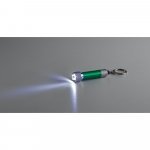 LERGAN. Llavero de aluminio con linterna de 3 LED - Verde