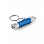 LERGAN. Llavero de aluminio con linterna de 3 LED - Azul royal