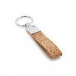 CORKS. Brelok wykonany z korka i metalu - Naturalny