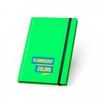 WATTERS. Bloco de notas A5 em PU fluorescente com folhas pautadas - Verde claro