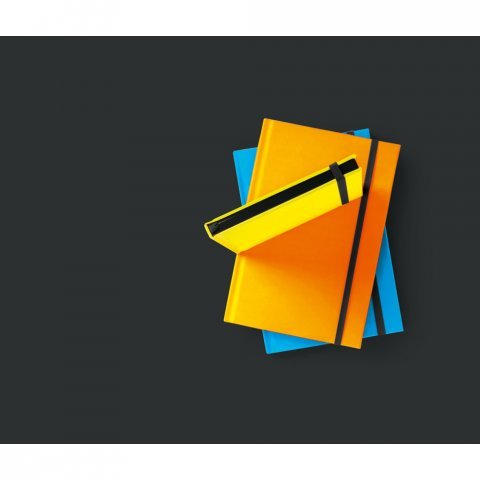 WATTERS. Bloco de notas A5 em PU fluorescente com folhas pautadas