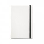 MILKY. Bloc-notes A5 avec couverture rigide en papier 100 % recycl&eacute; - Noir