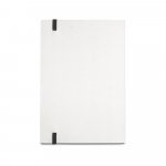 MILKY. Bloc-notes A5 avec couverture rigide en papier 100 % recycl&eacute; - Noir