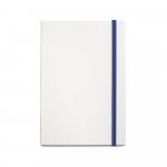 MILKY. Bloc-notes A5 avec couverture rigide en papier 100 % recycl&eacute; - Bleu