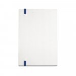 MILKY. Bloc-notes A5 avec couverture rigide en papier 100 % recycl&eacute; - Bleu