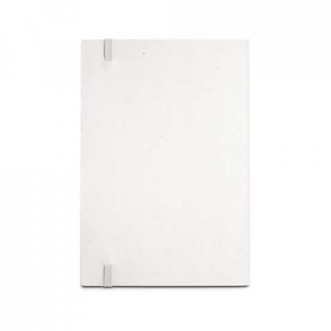 MILKY. Bloc-notes A5 avec couverture rigide en papier 100 % recycl&eacute; - Blanc