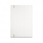 MILKY. Bloc-notes A5 avec couverture rigide en papier 100 % recycl&eacute; - Blanc