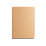 ALCOTT A4. A4 notepad with Kraft paper cover (250 g/m&sup2;) and plain pages - Natural