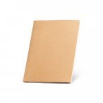 ALCOTT A4. A4 notepad with Kraft paper cover (250 g/m&sup2;) and plain pages - Natural