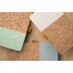 KLEE. Bloco de notas A5 em corti&ccedil;a e linho com folhas pautadas