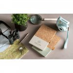 KLEE. Bloco de notas A5 em corti&ccedil;a e linho com folhas pautadas