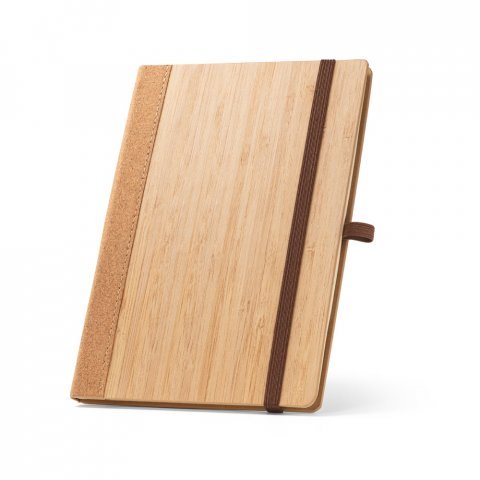 ORWELL. Notebook A5 cu copertă cartonată din bambus și foi de plută - Natural