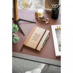 ORWELL. Notebook A5 cu copertă cartonată din bambus și foi de plută