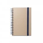 PROUST. Z&aacute;pisn&iacute;k A5 s kroužky, pevn&aacute; vazba, vyroben&yacute; z pap&iacute;ru cukrov&eacute; třtiny (80% cukrov&eacute; třtiny) s čist&yacute;ch str&aacute;nek - Modr&aacute;