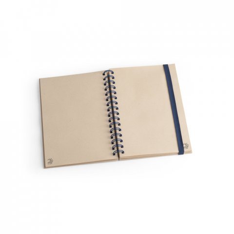 PROUST. Z&aacute;pisn&iacute;k A5 s kroužky, pevn&aacute; vazba, vyroben&yacute; z pap&iacute;ru cukrov&eacute; třtiny (80% cukrov&eacute; třtiny) s čist&yacute;ch str&aacute;nek - Modr&aacute;