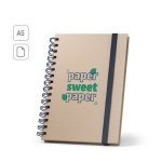 PROUST. Sveska A5 formata sa prstenovima, tvrdi povez, napravljena od papira od &scaron;ećerne trske (80% &scaron;ećerne trske) sa običnim stranicama