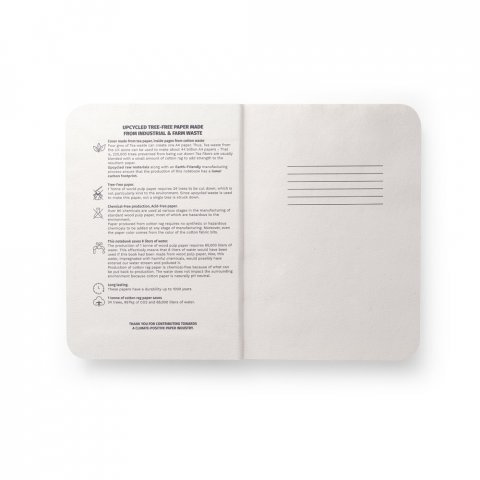 TEAPAD SEMI-RIGID. Blok A5 formata sa polukrutim poklopcem napravljenim od otpada listova čaja (65%) - Natural