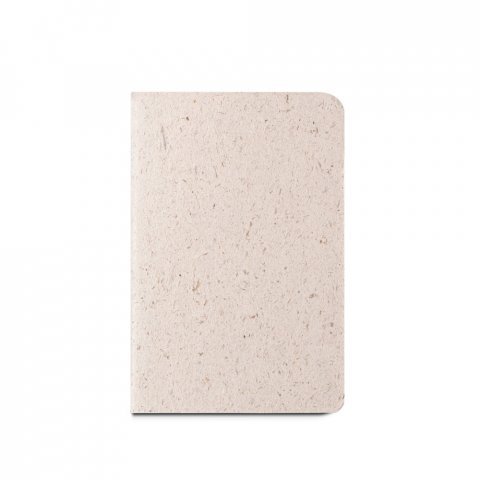 ORGANIC SOFT. Blocnotes A6 cu copertă flexibilă realizată din materie organică de elefant (80%) - Natural deschis